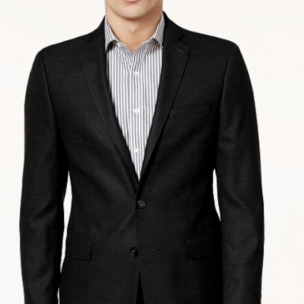Calvin Klein Black X Slim Fit Wool Sport Coat